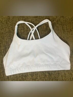 Athleta White Strappy Sports Bra